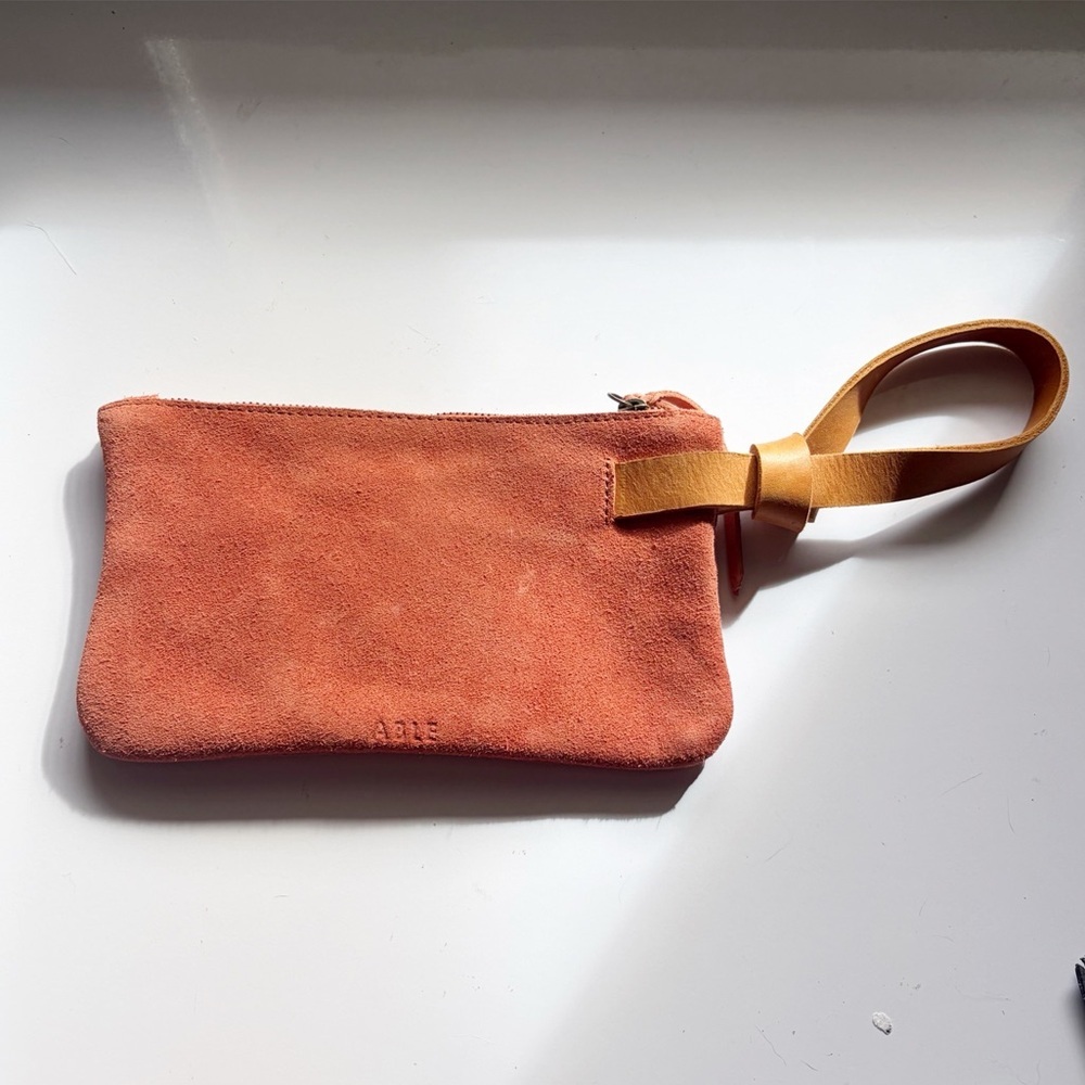 ABLE Rachel Suede Wristlet Clutch